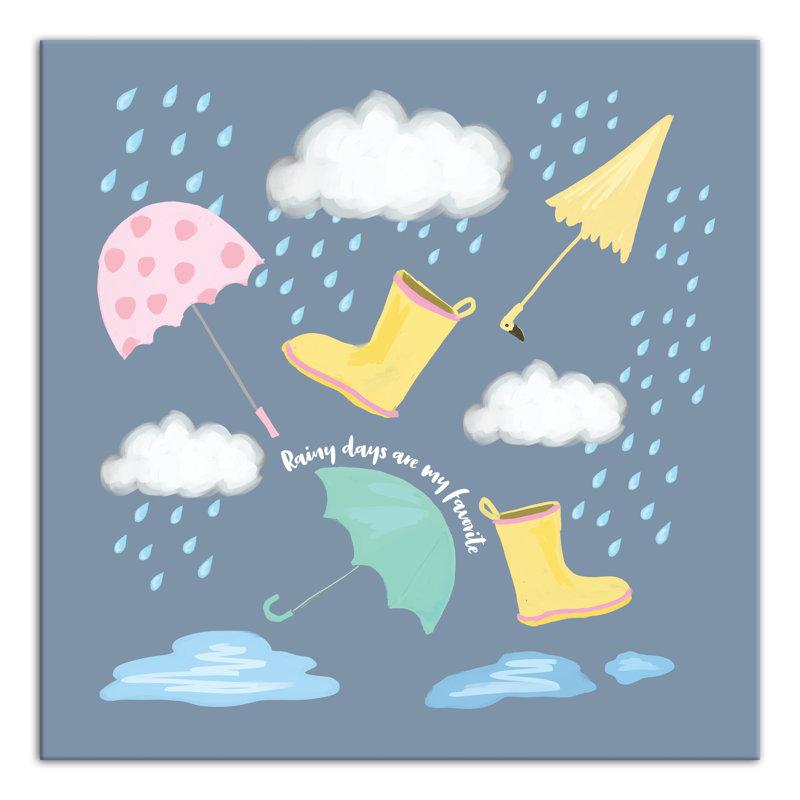 « pluie day », art sur toile Luft, H 12 po x l 12 po x P 1,25 po