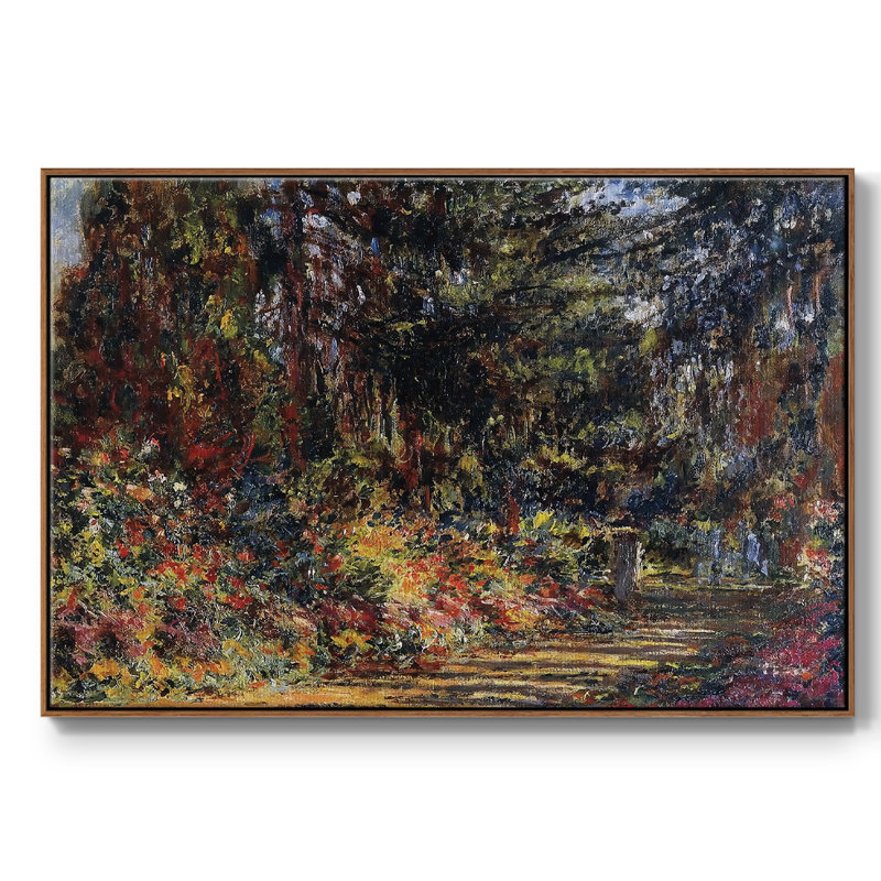 Chemin à Giverny, 1902, H 17 po x l 25 po x P 2 po, Noyer