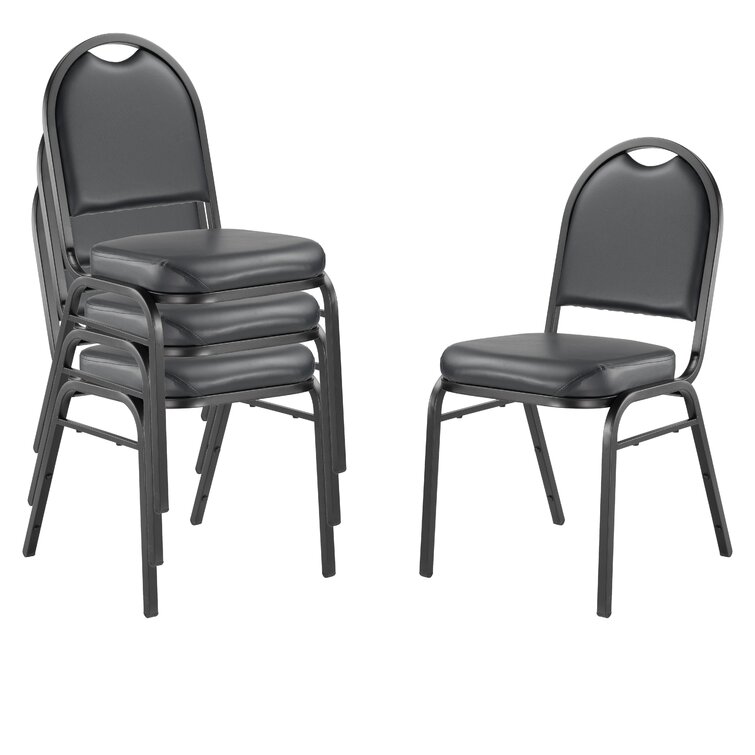 Armless (Pack Of 4) 9200 Series Premium Vinyl Upholstered Stackable Chair