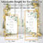 Wedding Welcome Sign Holder, Welcome to Our Wedding Sign Adjustable Display Stand with 2 Leather Hanging Straps,Gold Easel Stand Personalized for Baby Bridal Valentine