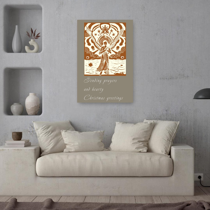 Peaceful Christmas Angel Ethereal Peaceful Serene Landscape Nature Wall Art Print 1 Piece Wrapped Canvas Wall Art