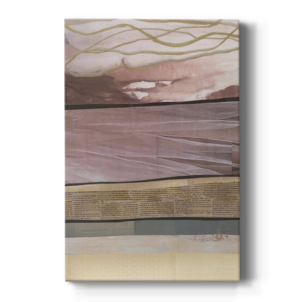 Astoria Grand Waves of Collage I -Custom Wrapped Gallery Cavas ...