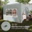 3x3m Pop-Up Gazebo Shelter with Accessories Dark Grey-135726316-135726313