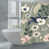 Gris et rose / motif floral