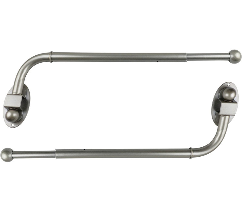 Tringle à rideaux simple réglable Ronna, H 0,5 po x l 24 po x p 0,5 po, Étain