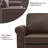 83" W Wide 3-Seater Upholstered Sofa Faux Leather Rolled Arms Couch-908981386