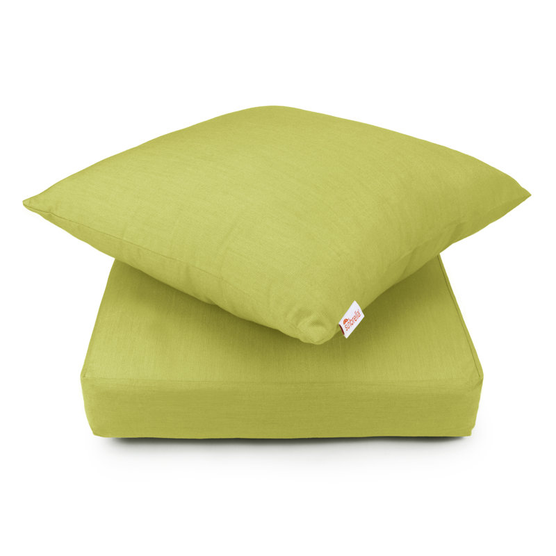 Sunbrella Deep Seat Patio Cushion Set (Seat and Back), 2 Piece, Kiwi