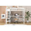 Lit mezzanine double avec tablettes multifonctionnelles et bureau sous le lit-1997130134
