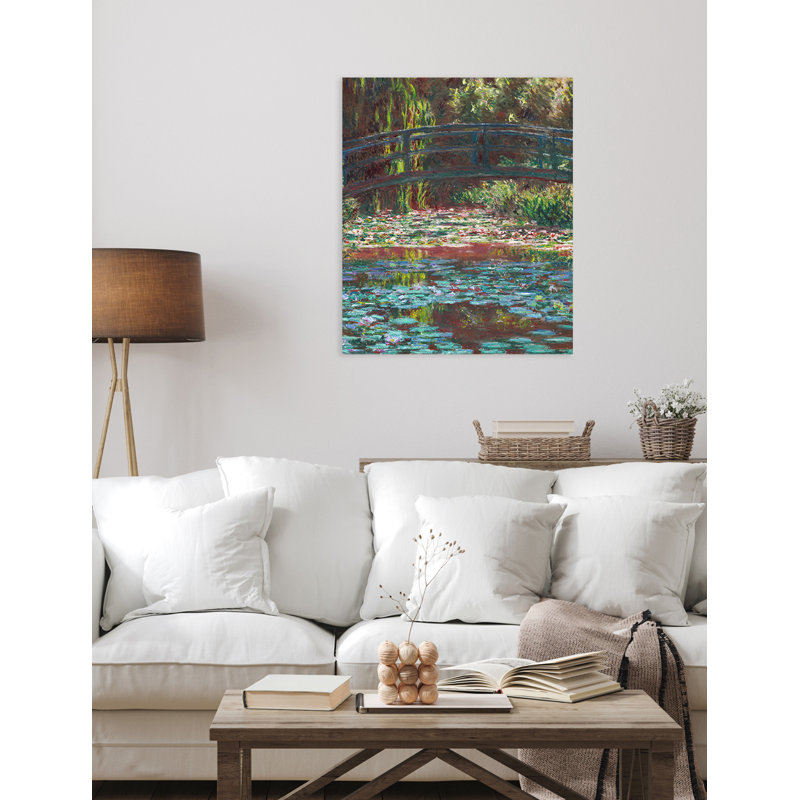 Reproduction d'art de Claude Monet, "Water Lily Pond 1900". Estampe numérique sur toile, H 24 po x l 20 po x P 0,75 po