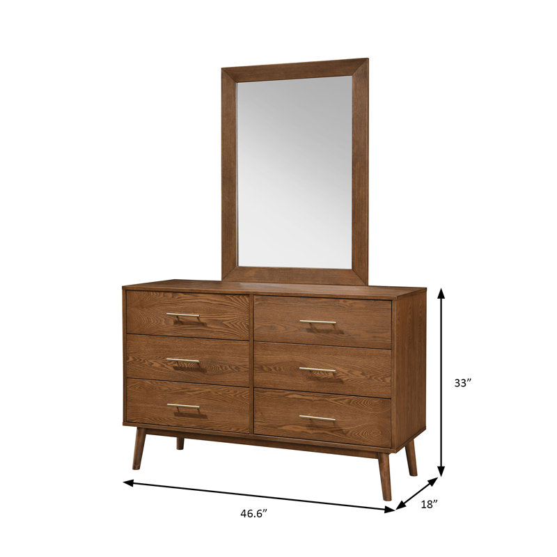 Commode Tromso Mid-Century, noyer