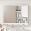 Armoire à pharmacie murale de 36 pouces, armoire de rangement pour salle de bain avec porte miroir et tablette ajustable, armoire à miroir pour salle de bain, rangement pour salle de bain-1176456769