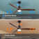 Nicola 60" 3-Blade Black Ceiling Fan With Led Light and Remote Control
