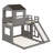 Bunk Bed, Loft Bed With Playhouse, Farmhouse, Ladder, Slide And Guardrails-883898008