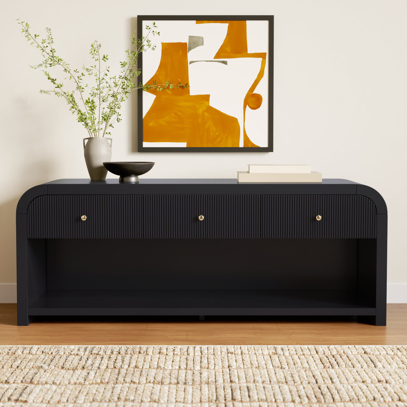 Liabella 60'' Media Console, Black