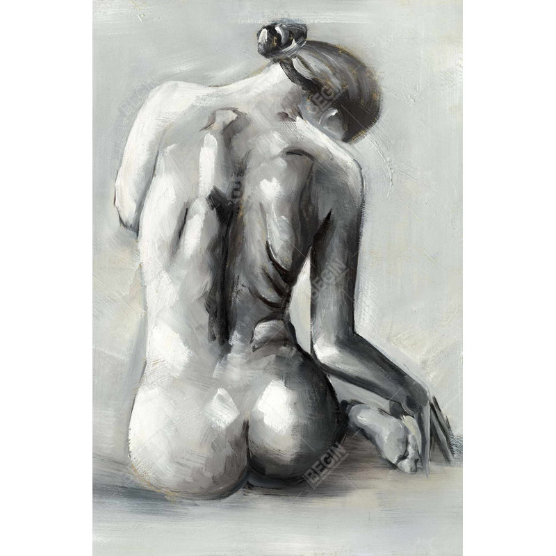 " Nude Woman From Behind ", 36" H x 24" W