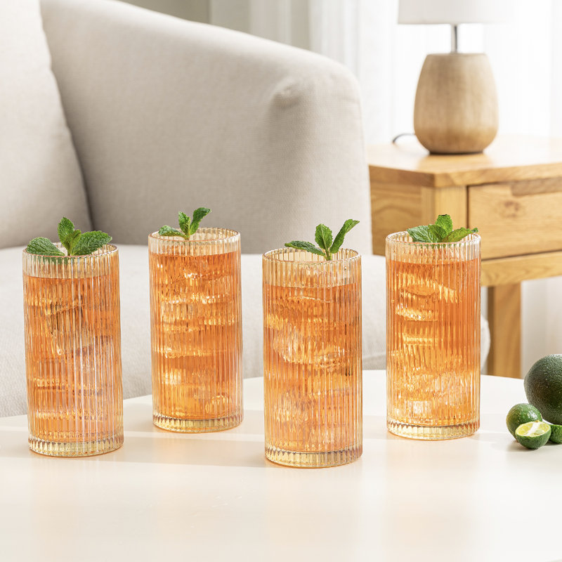 Ensemble de 4 verres à vin Amber