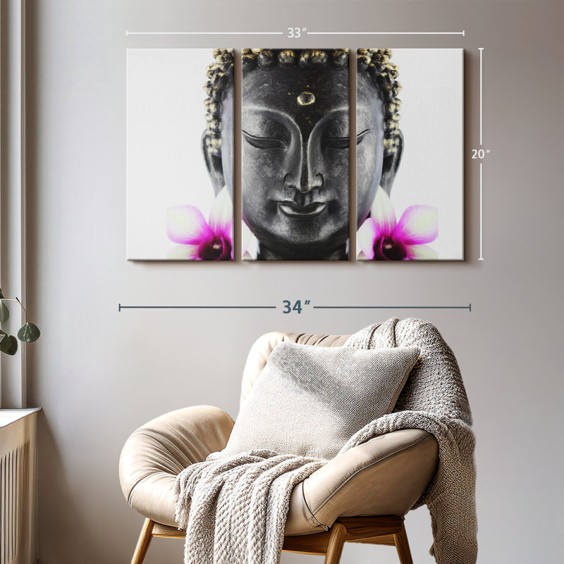 Buddha Orchids, reproduction sur toile, H 20 po x l 33 po x P 1,25 po