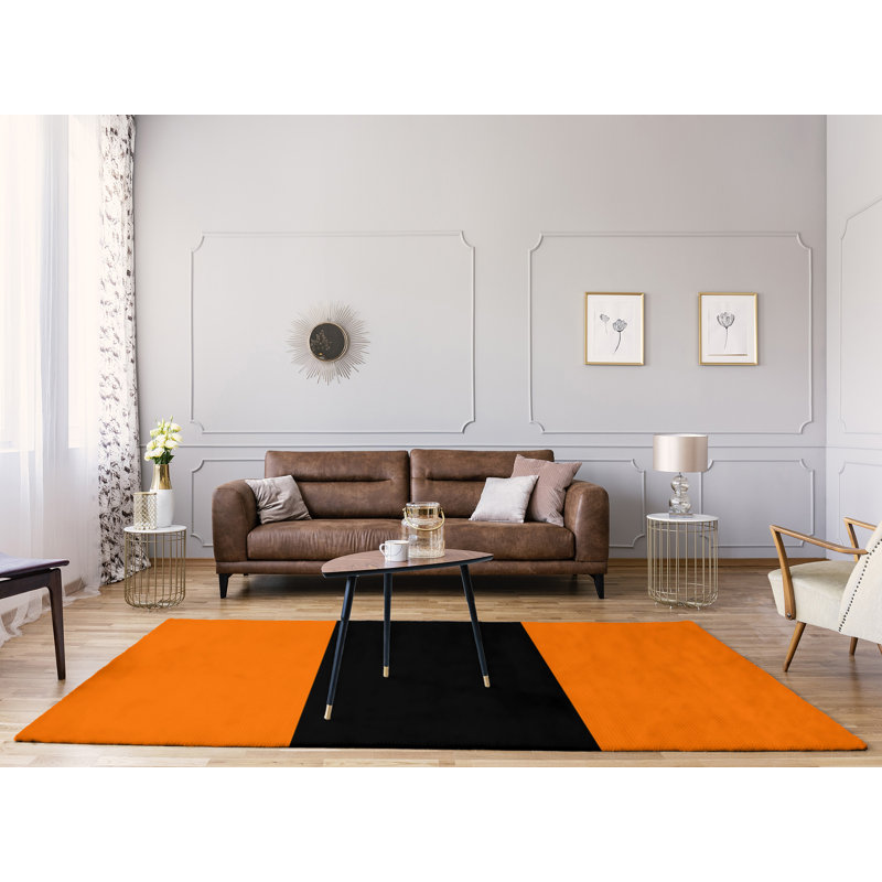 Tapis orange/noir, Rectangle 8 pi x 10 pi