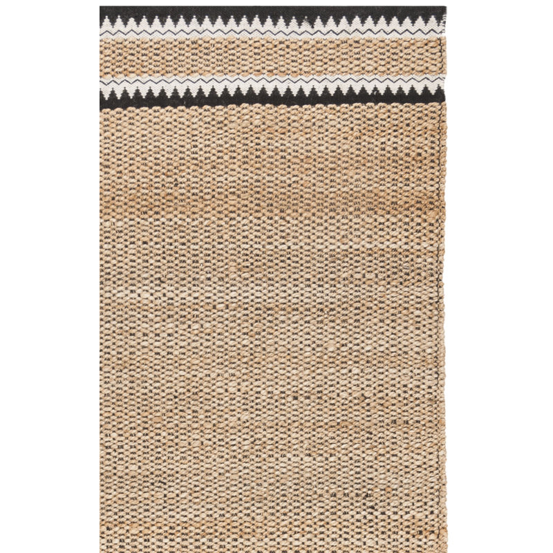Tapis en jute / laine tissé à la main Bynum, Tapis de couloir 2 pi 3 po x 10 pi