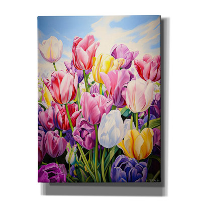 Art mural sur toile Winston Porter «Tulips In Spring» par Momart