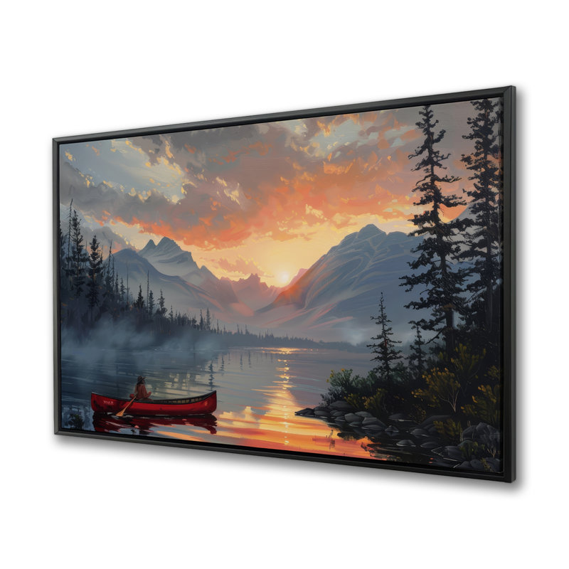 Calm Lake - Toile encadrée turquoise pour la décoration intérieure | Art