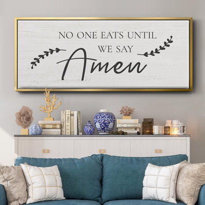 «Say Amen», toile encadrée