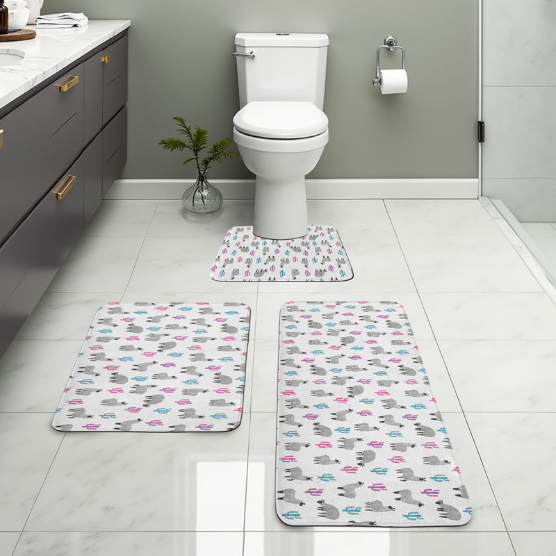  Ensemble de tapis de salle de bain 3 pièces Exotic