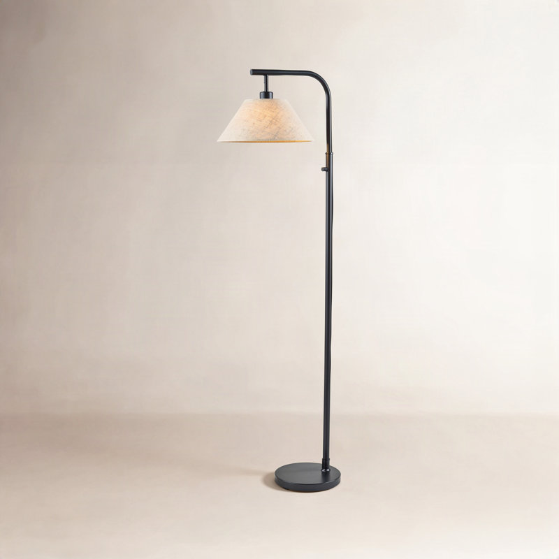 Lampe sur pied arquée 58 po Westwick, Noir, Beige