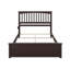 Lit de base en bois massif Brunelle avec pied de lit assorti-546309034-545873556