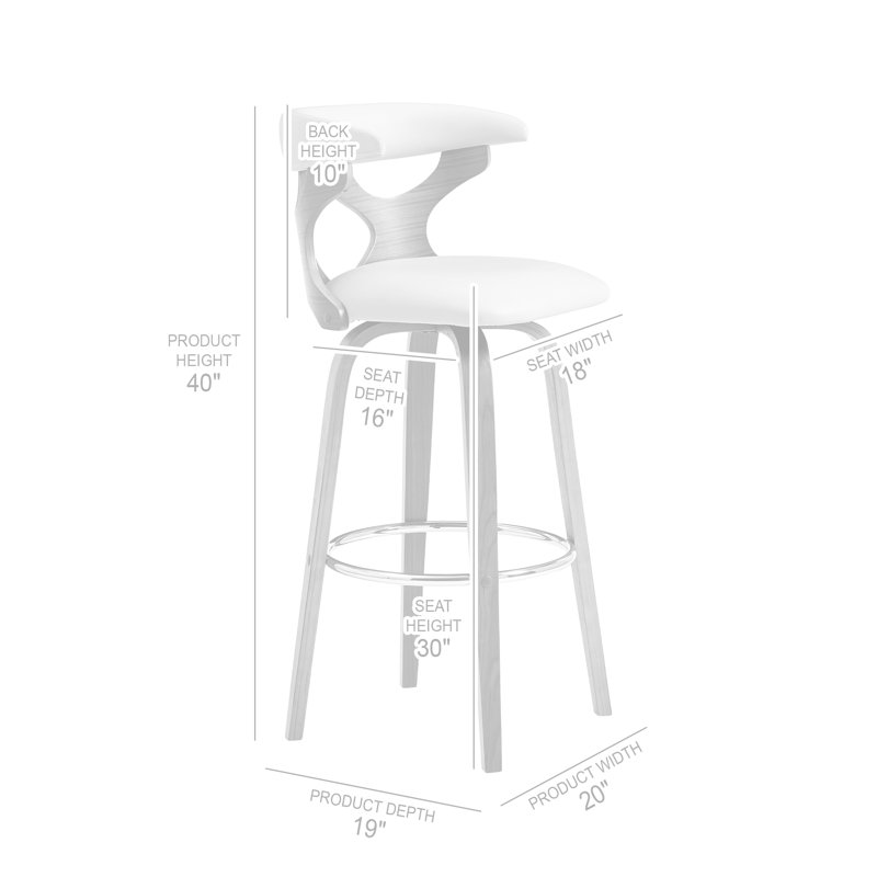 Tabouret de comptoir pivotant Zenia, Noir, noir, noir, noir, Similicuir gris, Tabouret de bar (assise de 30 po de hauteur)