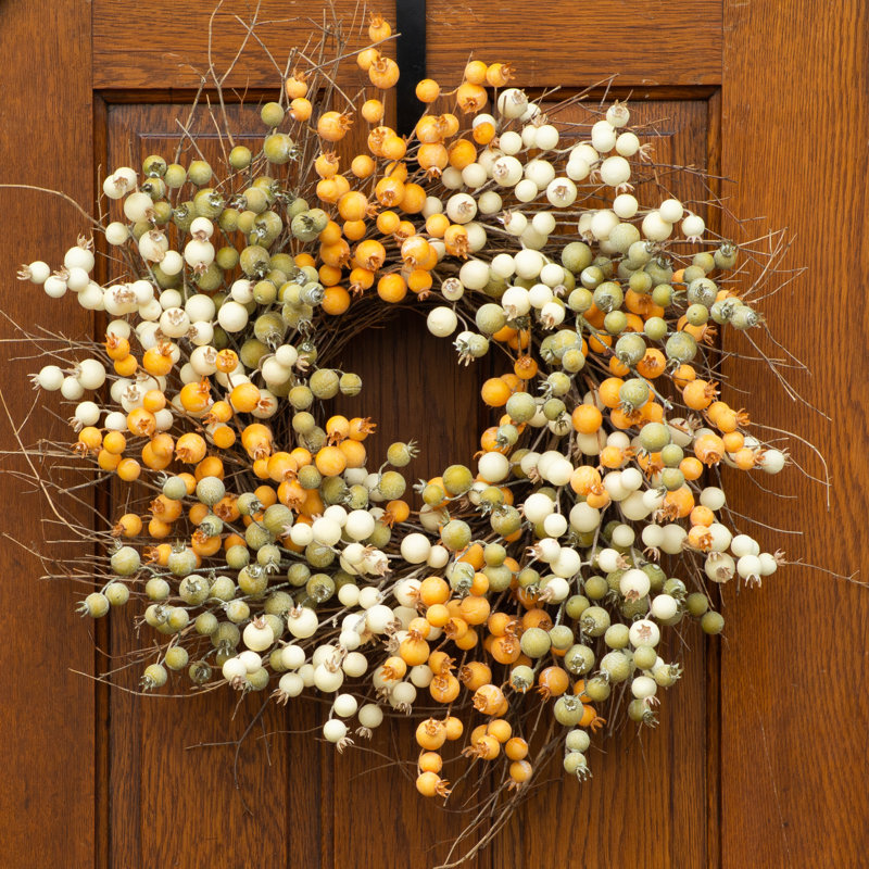 Couronne de soie, H 30 po x l 30 po x P 6 po
