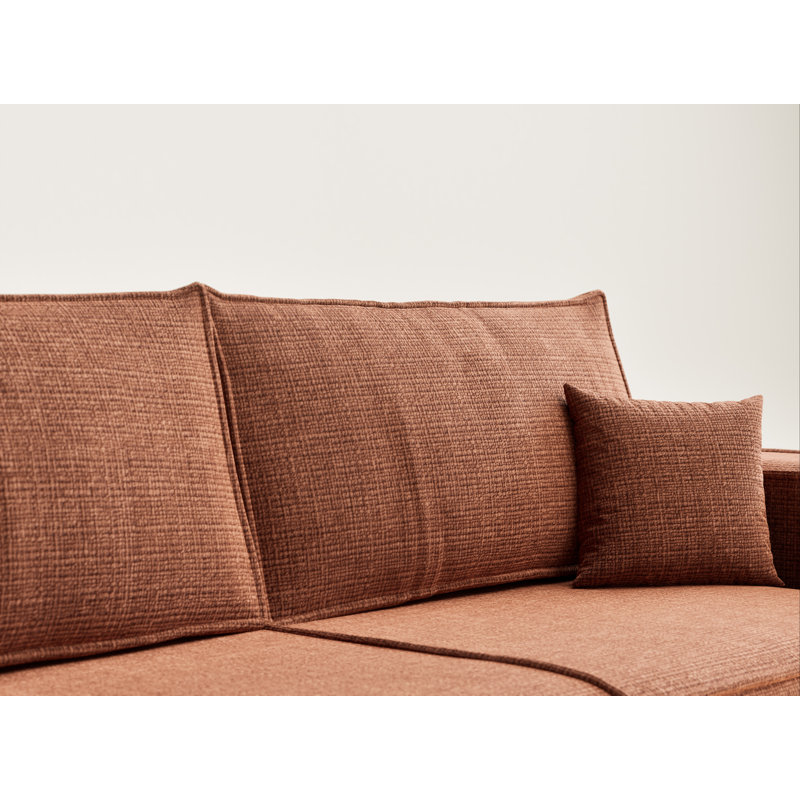 3 Seater Reclining Sofa, Copper Polyester/Chenille