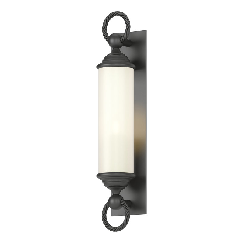 Cavo Outdoor Sconce, Opal White, Coastal Oil Rubbed Bronze