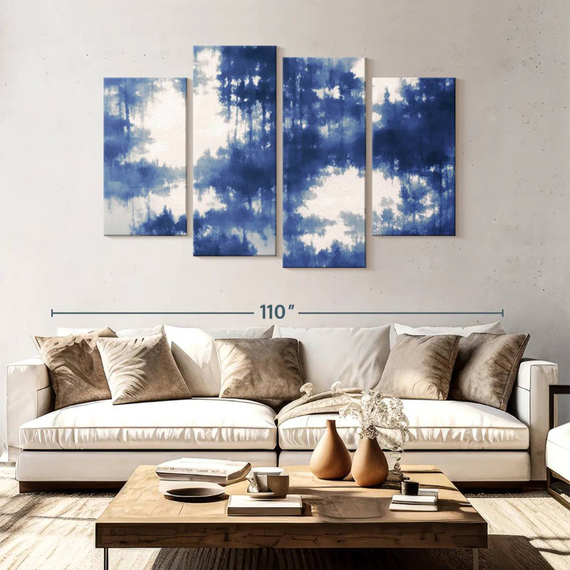 Avery Abstract Blue Forest Reflection
