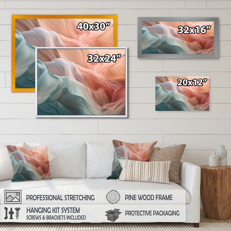 Orange, bleu, danse, couleurs II, H 12 po x l 20 po x P 1 po, Toile tendue