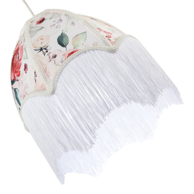 20cm H Cotton Empire Lamp Shade ( No Direct Attachment Method ) in Red