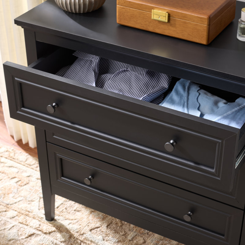 Quinta 3 Drawer Chest, Black