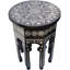 Table d'appoint à motif astral en nacre Moorish Marquetry