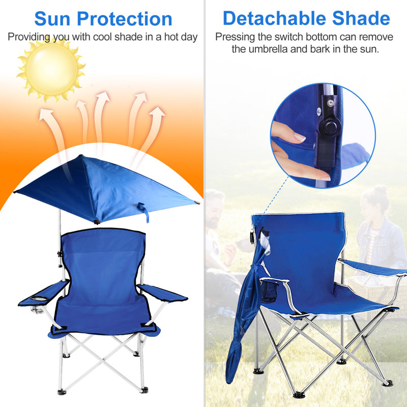 Nila Folding Camping Chair, Blue