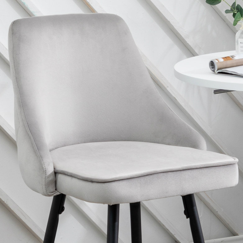 Courtdale Upholstered Counter Stool, Gray/Black, Black