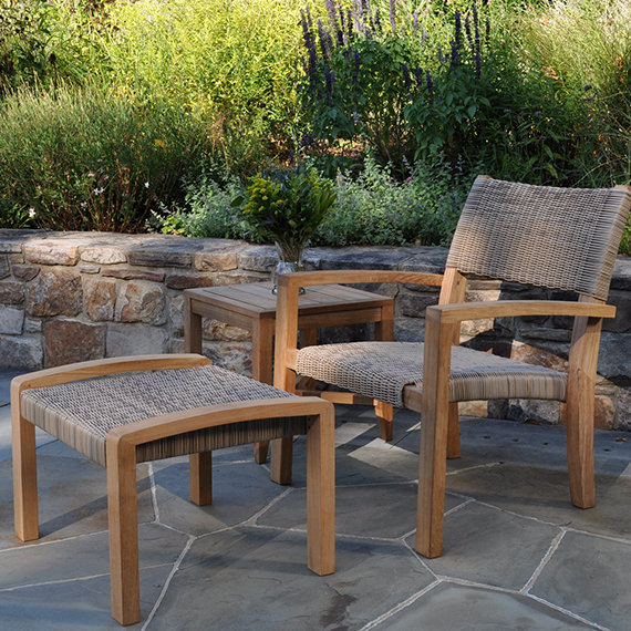 Venice Outdoor Teak Ottoman