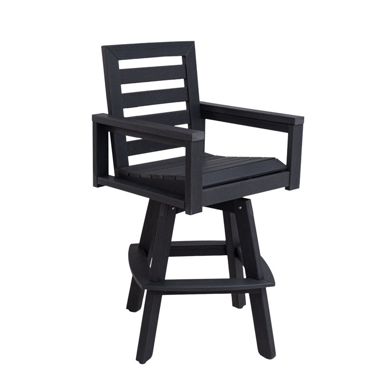 Tabourets de bar de patio durables, matériau en carbone PEHD, conception à échelle pour espaces extérieurs
