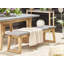 Dameyon Solid Wood/Cement Outdoor Bench