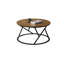 Ensemble de tables basses 3 pièces à finition naturelle avec base en métal