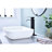 Stainless Steel Bathroom Sink Faucet With Waterfall Spout And Pop-Up Drain, Matte Black Color For A Contemporary Built Reliability-121613377