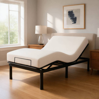 Mahaska Adjustable Bed Frame, Zero Gravity, Wireless Remote Control, 705 lb. Quick Assembly, Black