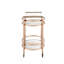 Lakelyn Clear Glass & Rose Gold Finish Serving Cart