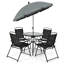 Itamar 4 - Person Patio Dining Set Umbrella Hole Included Round Table