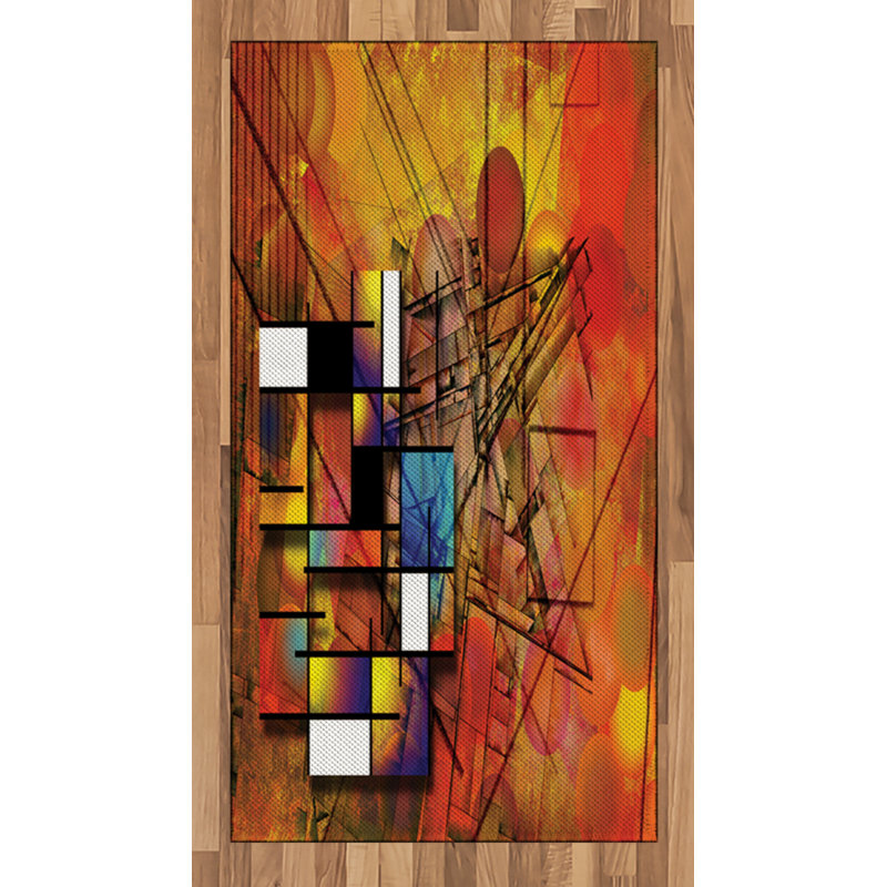 Modern High Density Long Fiber Poly Threads Decorative Area Rug Carpet, Rectangle 2'7" x 5'