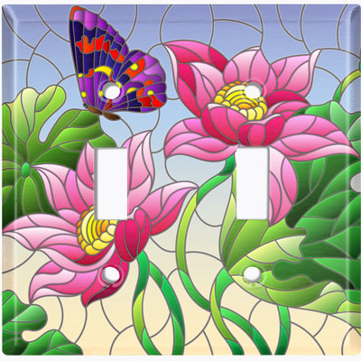 Plaque murale 2 bandes Butterfly